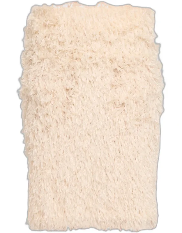 Feathered Jersey Knee-length Skirt