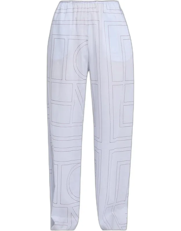Monogram Cotton-blend Straight-leg Pajama Pants