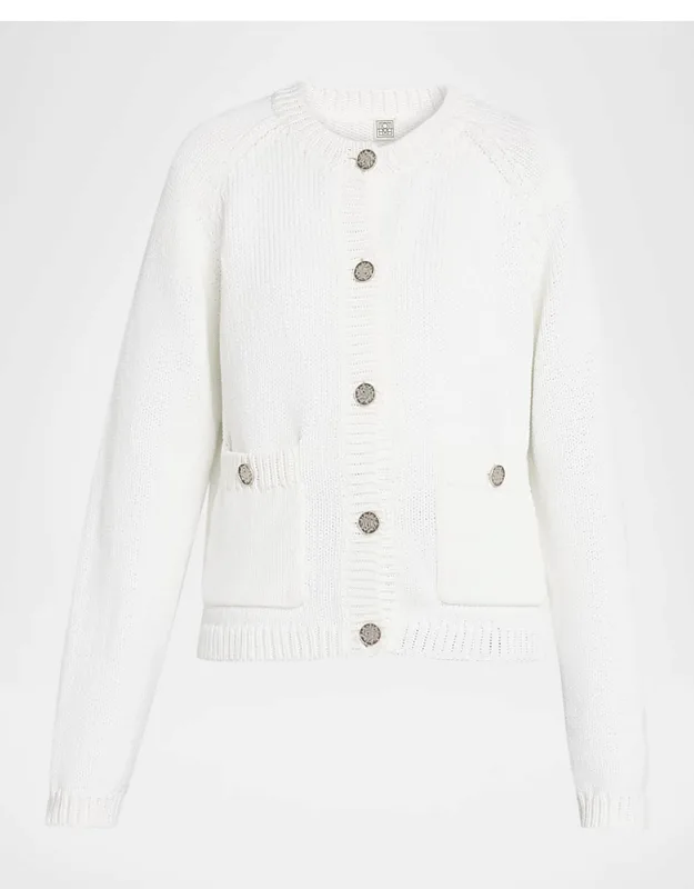 Hammered Button Knit Cardigan