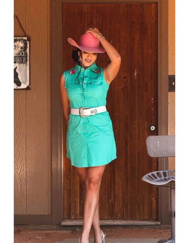 Floral Sleeveless Western Tunic Mini Dress