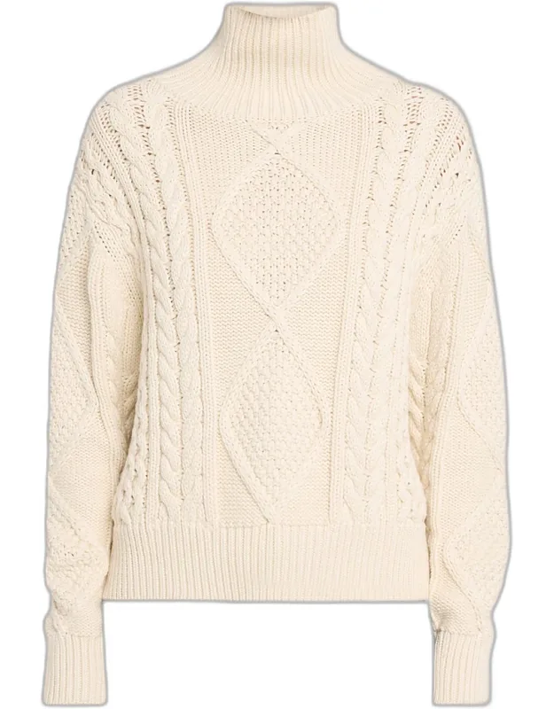 Fisherman Cable Turtleneck Sweater