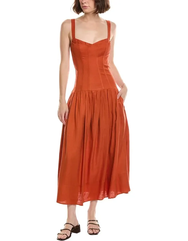 Linen-blend Dress