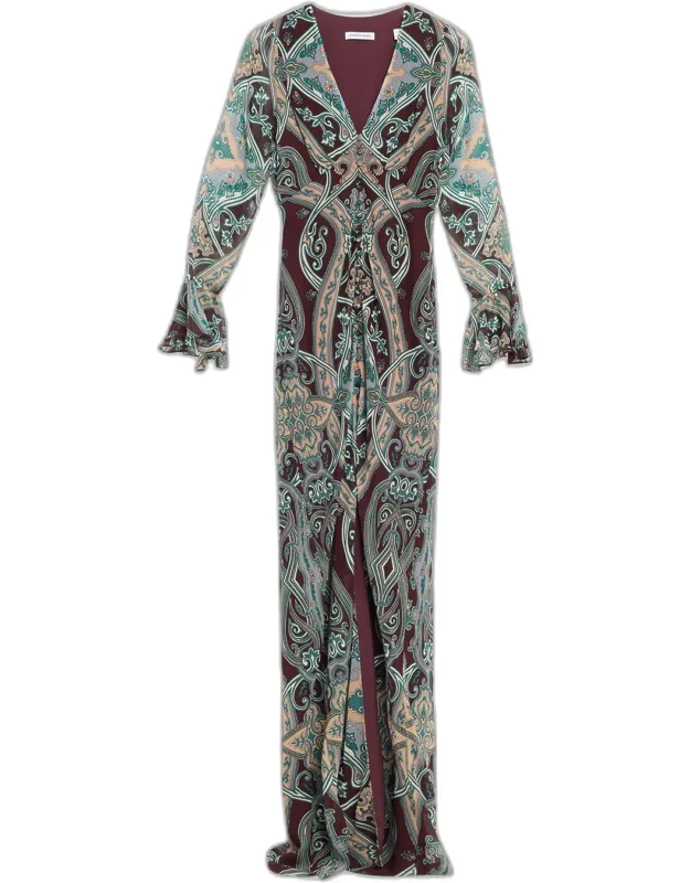 Silk Long-sleeve Dress