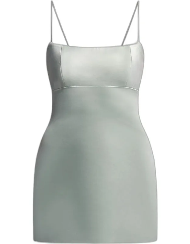 Serene Sleeveless Satin Mini Dress