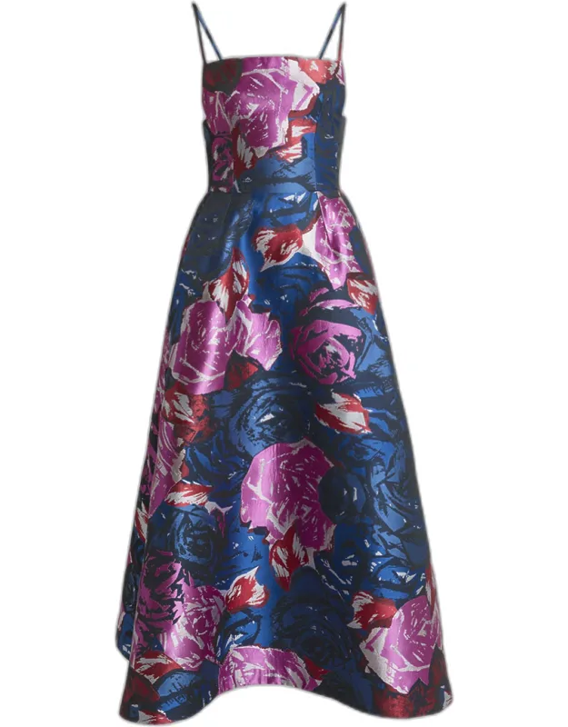 Floral Sliced Volume Dress