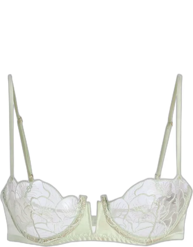 Calla Lily Embroidered Balconette Bra