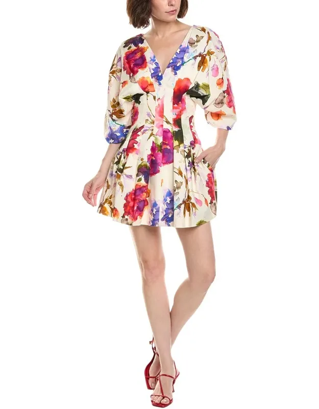 Linen-blend Mini Dress