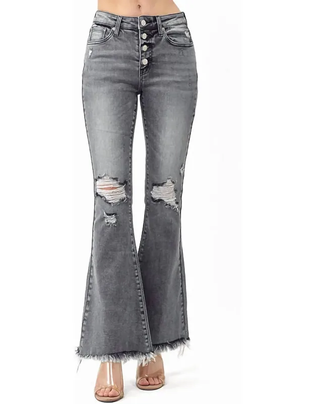 Mid Rise Flare Jeans