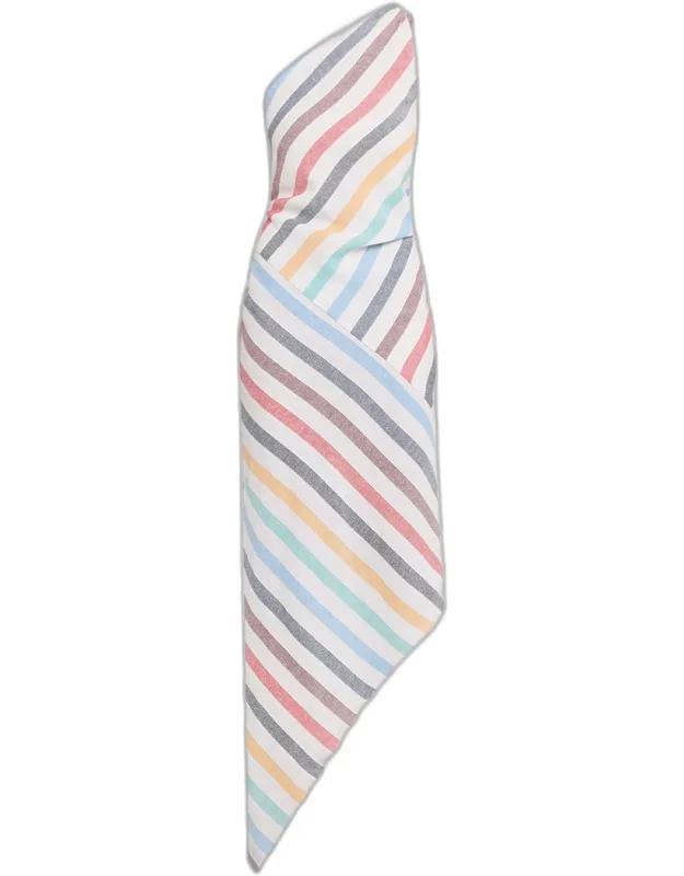 Asymmetric Striped Dress