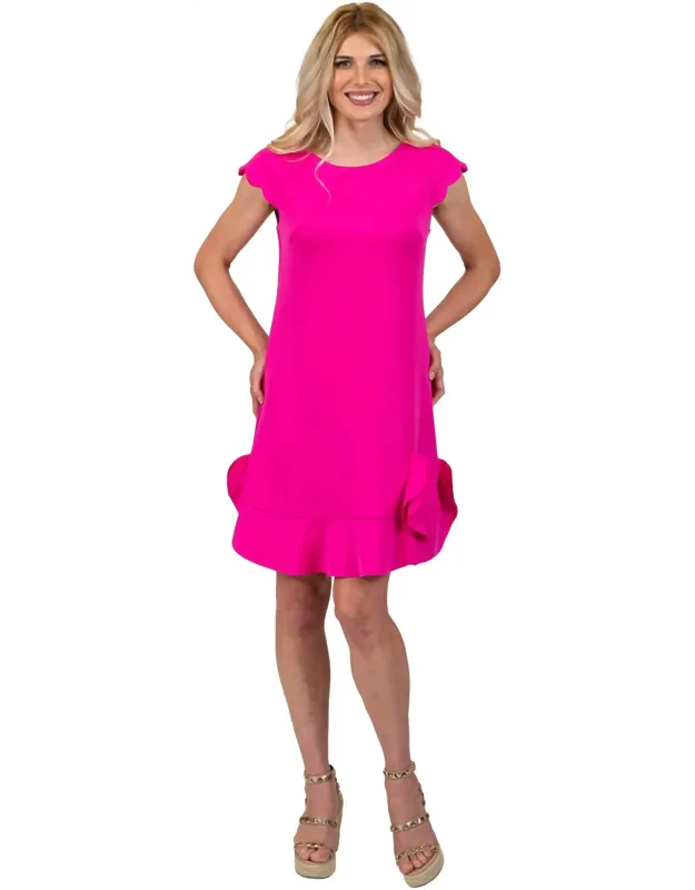 Scallop Hem Dress