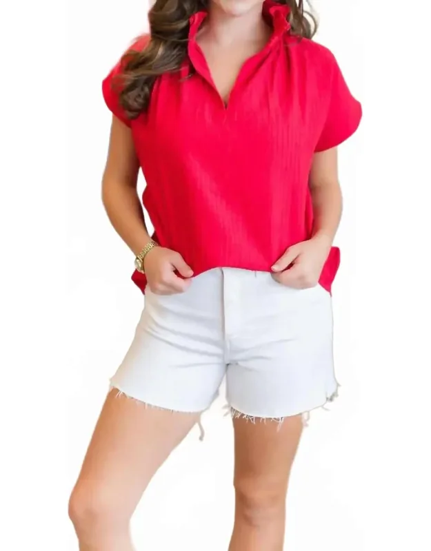 Aster Short Sleeve Pintuck Top