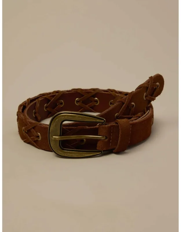 Suede Laced Belt
