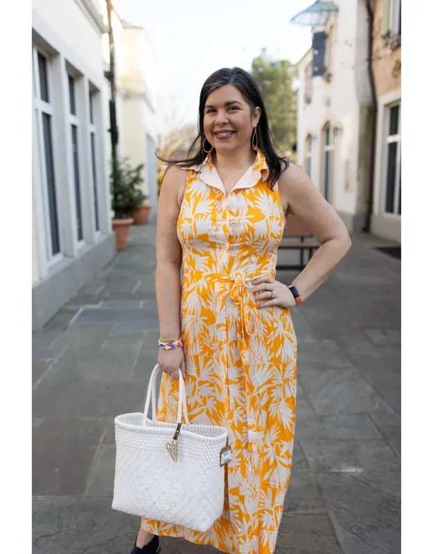 Flowers Button Down Dress