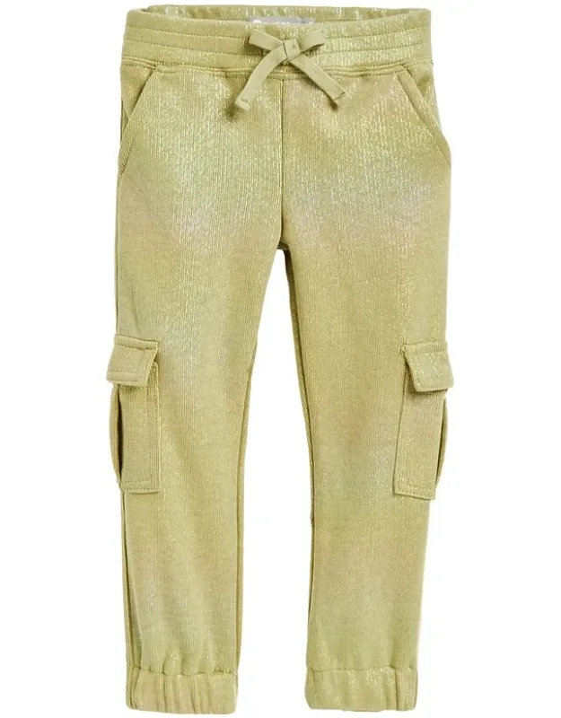 Iridescent Cargo Knit Jogger Pants