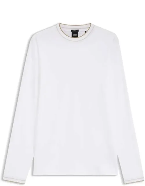 Long-sleeved T-shirt With Contrast Trim