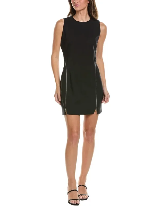 Zipper Detail Sheath Dress