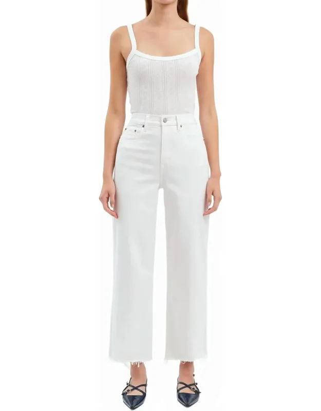 Crop High Rise Vintage Straight Jeans