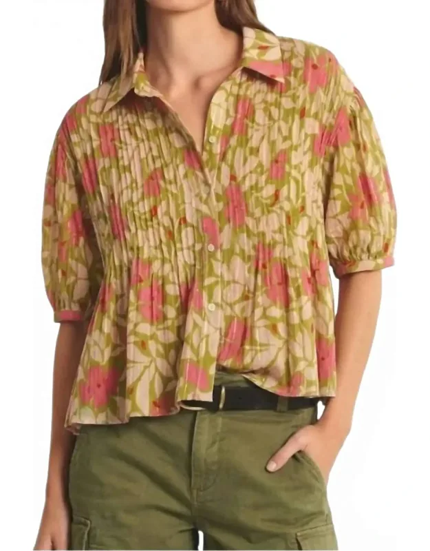 Half Sleeve Button Top