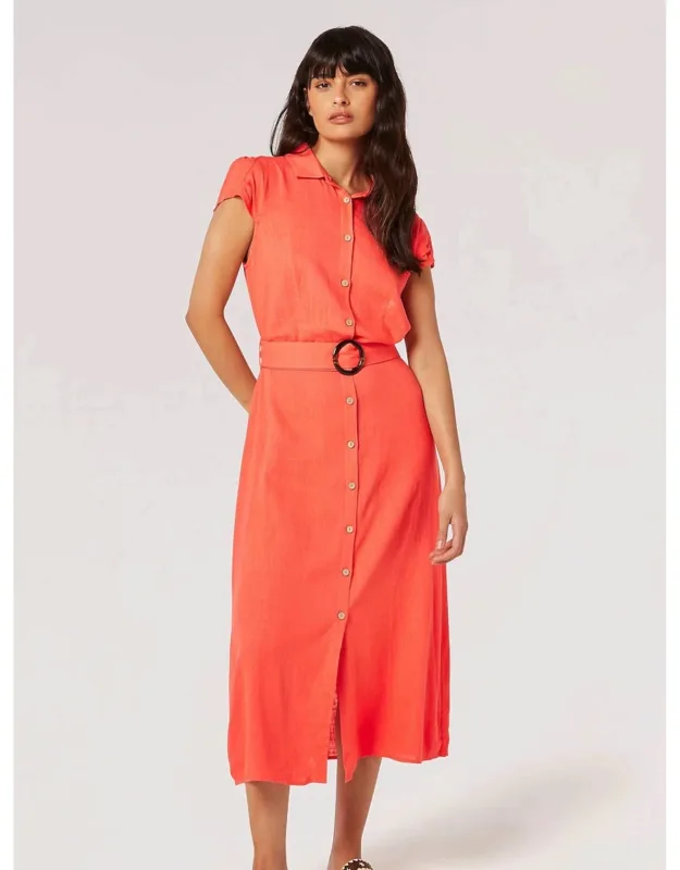 Vintage Tortoise Shell Button Dress