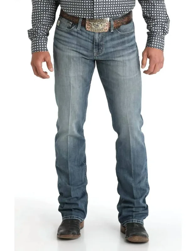 Slim Fit Boot-cut Mid-rise Stone Wash Jeans