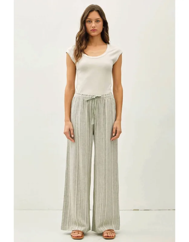 Striped Wide Leg Pants