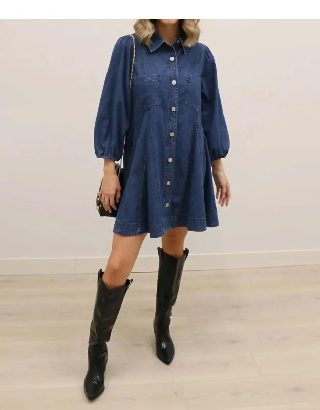Button Front Mini Dress