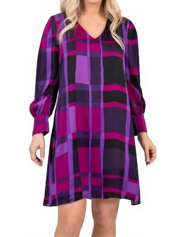 Plaid Shift Mini Dress