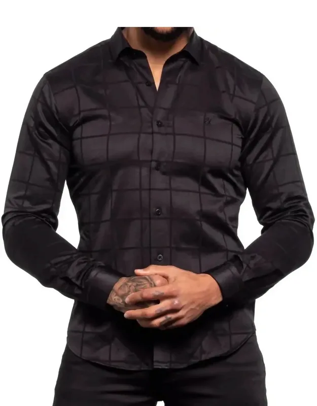 Window Pane Jacquard Shirt