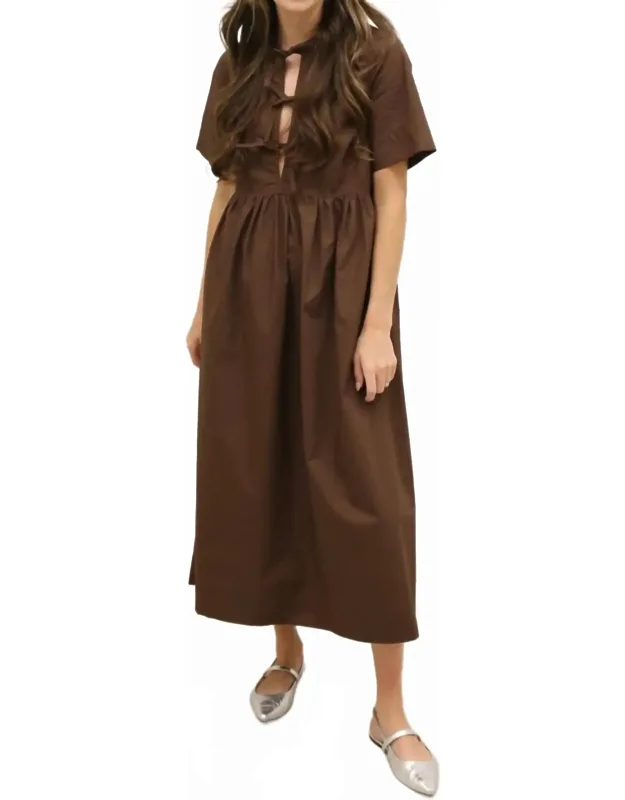 Stella Bow Front Relaxed Fit Midi Dress