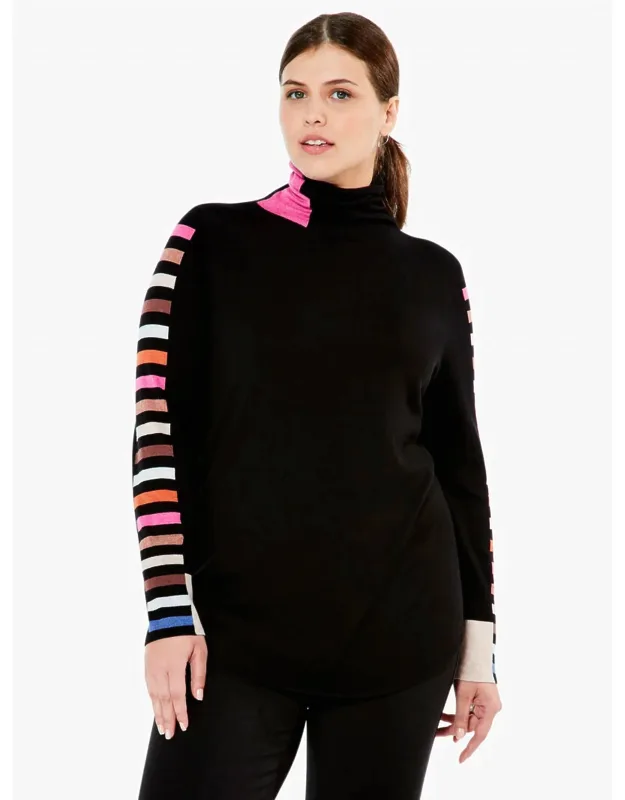 Sena Stripes Aside Vital Turtleneck Sweater