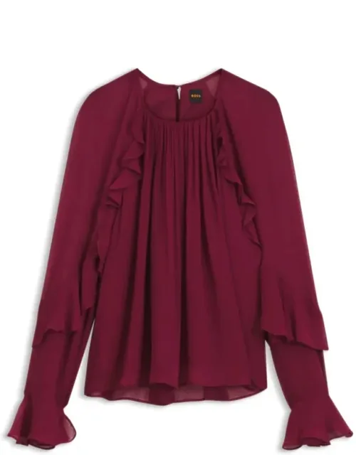 Regular-fit Blouse In Lightweight Creponne Fabric