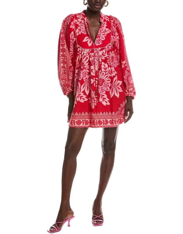 Farm Rio Mini Dress - Vibrant Prints, Flowing Cuts