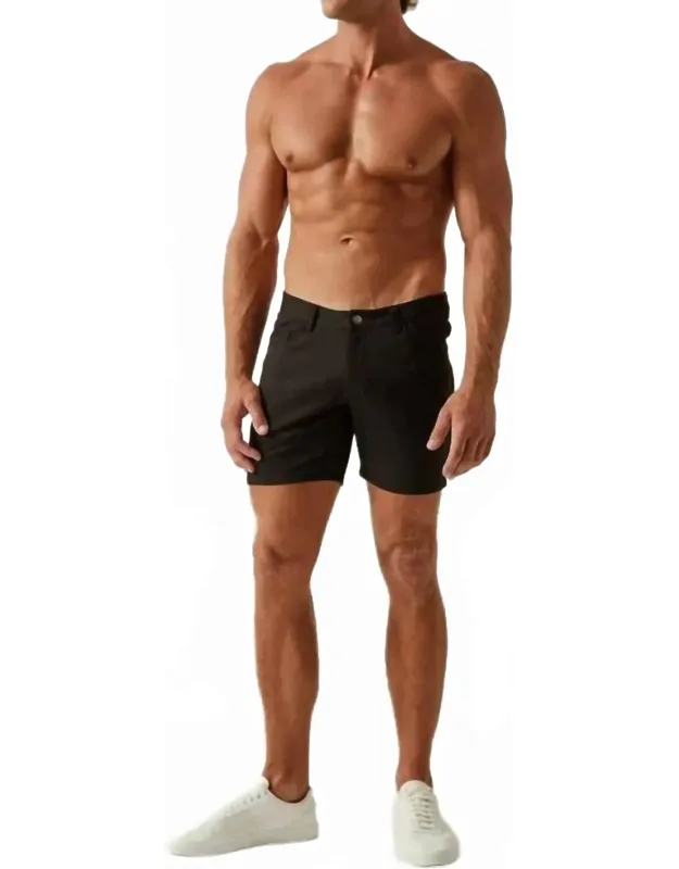 Stretch Knit Jean Shorts