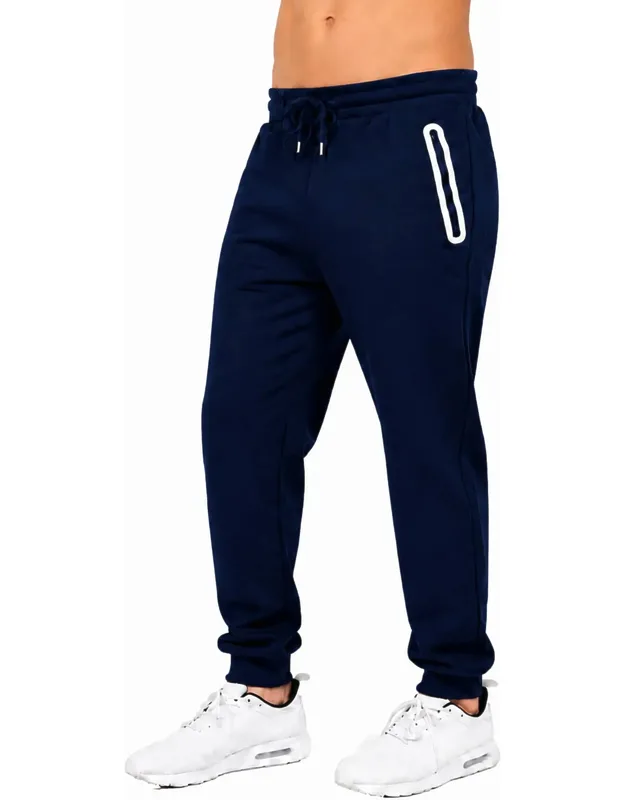 Fleece-lined Joggers With Heat Seal Zipper Side Pockets