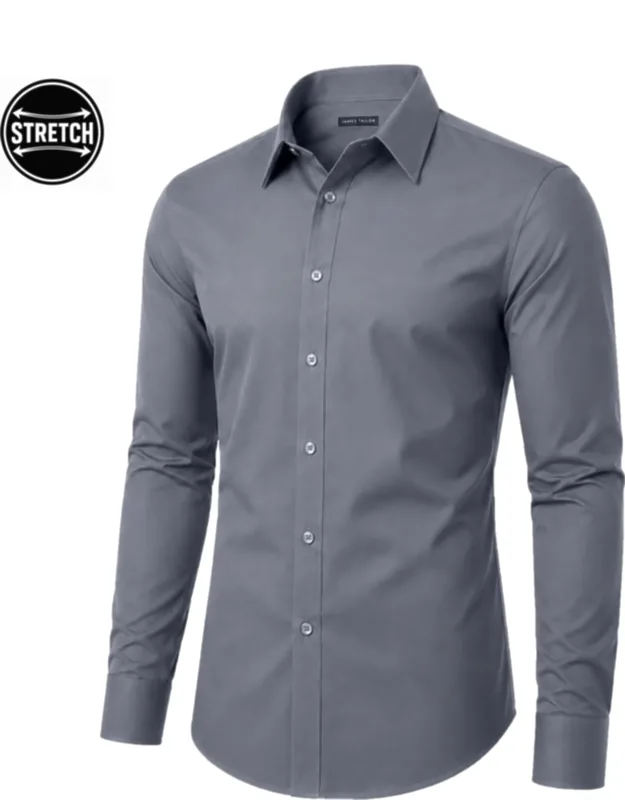 Galaxy Slim Fit Long Sleeve Stretch Dress Shirt