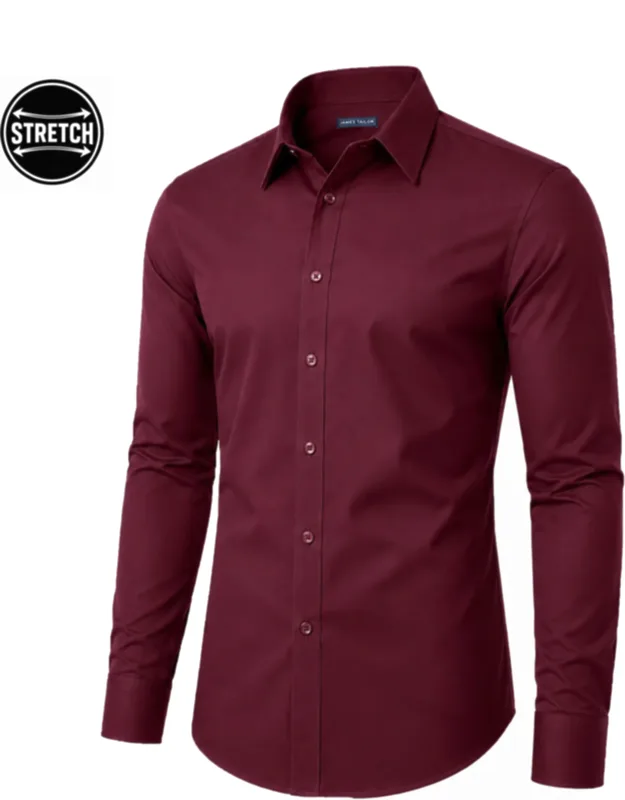 Galaxy Slim Fit Long Sleeve Stretch Dress Shirt