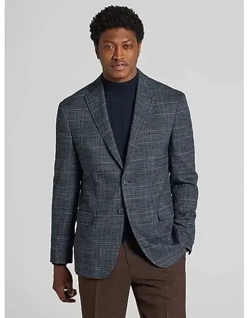 Modern Fit Windowpane Plaid Sport Coat