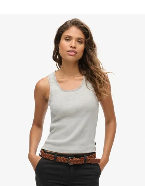 Athletic Essentials Lace Trim Vest Top