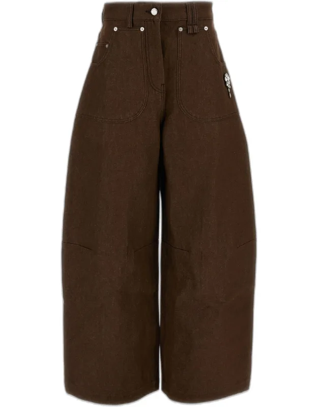 Curved-leg Utility Jeans
