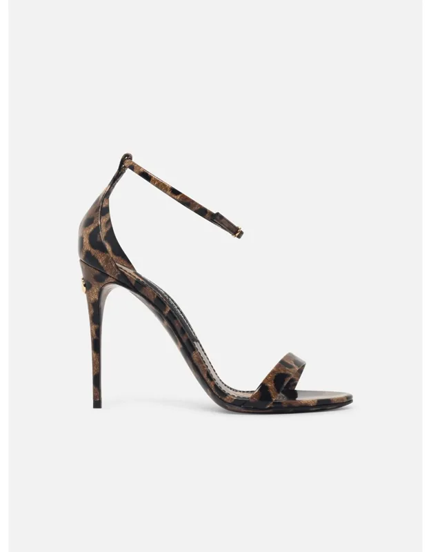 Leopard Leather Sandals