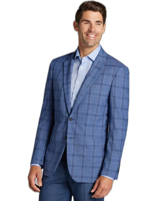 Traveler Coolmotion Slim Fit Plaid Sportcoat