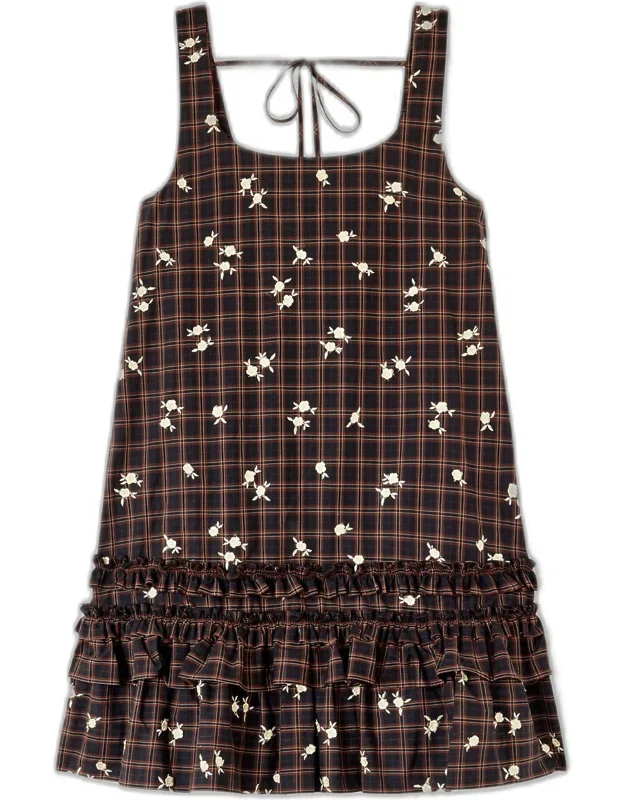 Cappuccino Dress In Printed Check