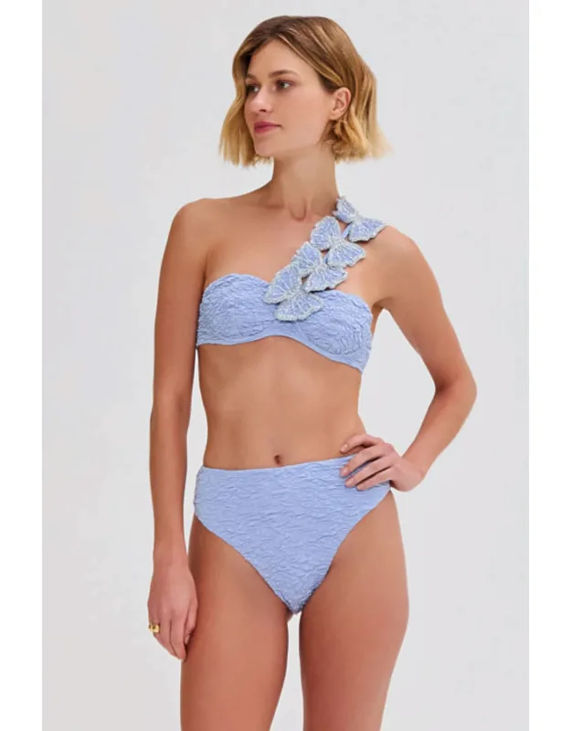 Jacquard High Waist Bikini Bottom