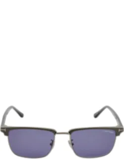 Half-rim Square Sunglasses