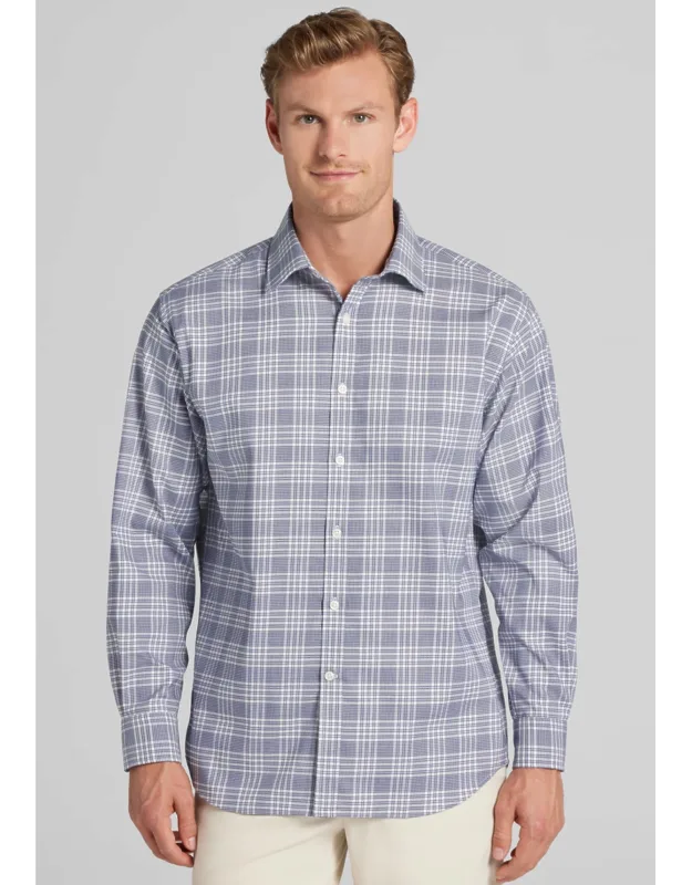 Traveler Collection Traditional Fit Glen Plaid Button Up Shirt