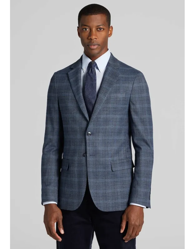 Slim Fit Plaid Comfort Stretch Sportcoat