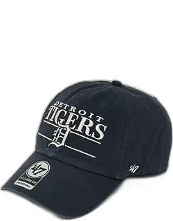 Detroit Tigers Mlb Team Name & Logo Clean Up Strapback Hat