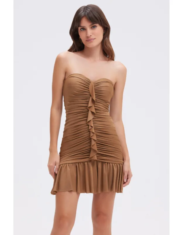 Moonlight Jersey Strapless Mini Dress