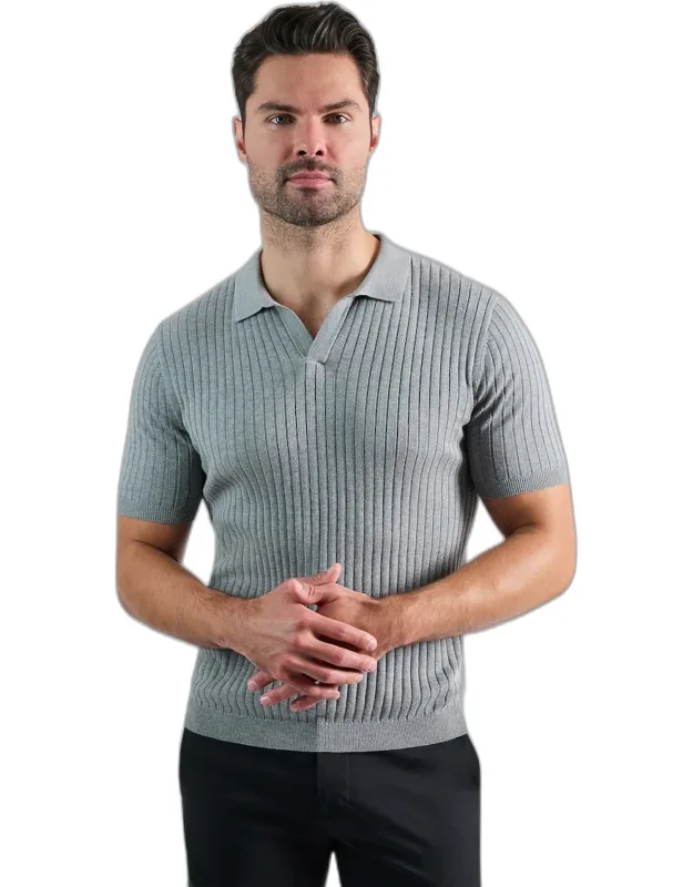 Haggar Slim Fit Johnny Collar Short Sleeve Sweater