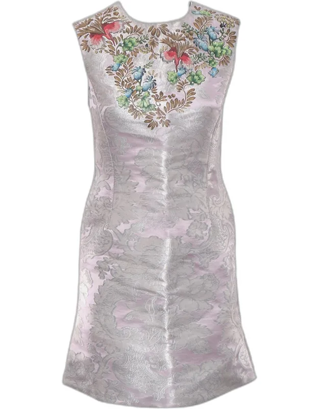 Floral Embroidered Mini Dress
